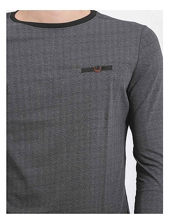 T-shirt manches longues col rond pur coton JACOU