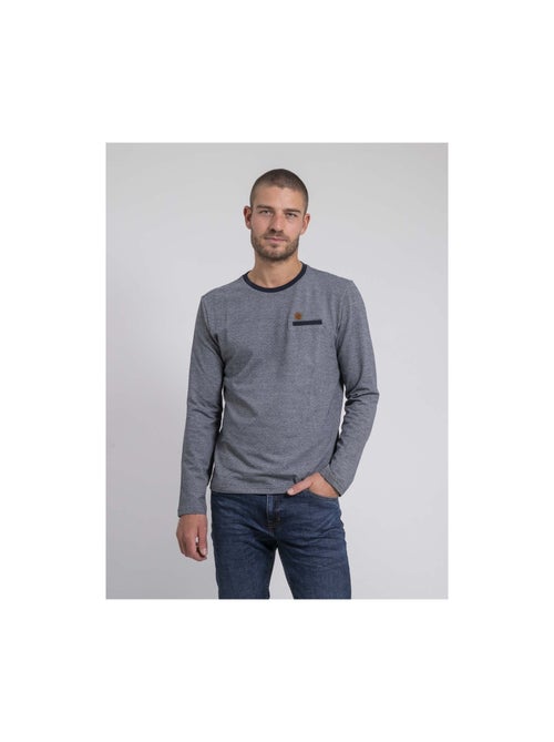 T-shirt manches longues col rond pur coton jaramoji - Kiabi T-shirt manches longues col rond pur coton jaramoji - Kiabi