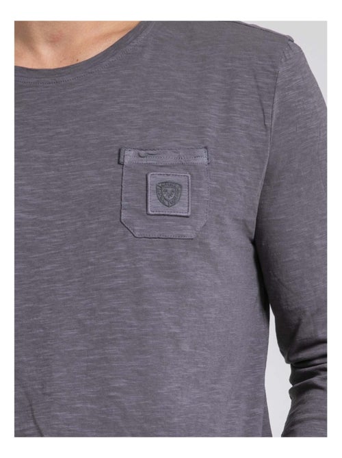 T-shirt manches longues col rond pur coton javeloti - Kiabi T-shirt manches longues col rond pur coton javeloti - Kiabi