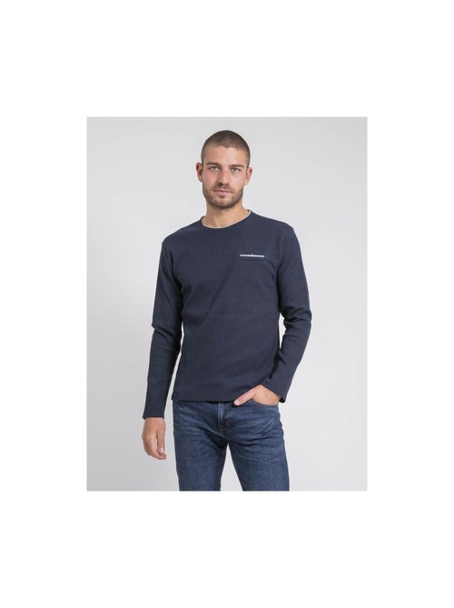 T-shirt manches longues col rond texturé jovictor - Kiabi T-shirt manches longues col rond texturé jovictor - Kiabi