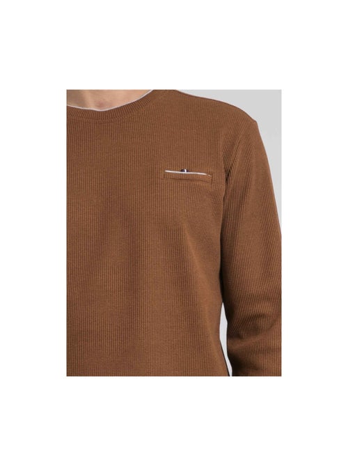 T-shirt manches longues col rond texturé jovictor - Kiabi T-shirt manches longues col rond texturé jovictor - Kiabi