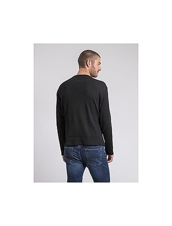 T-shirt manches longues col rond texturé jovictor