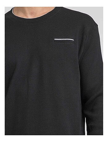 T-shirt manches longues col rond texturé jovictor