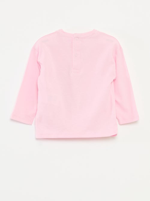 T-shirt manches longues en jersey coton - Kiabi