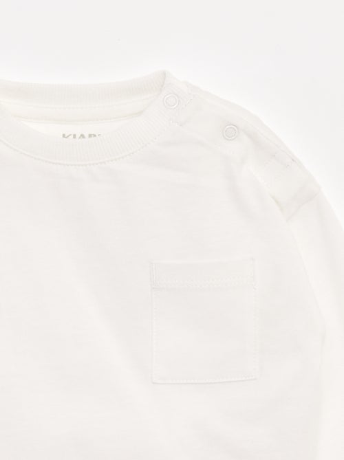 T-shirt manches longues et poche poitrine - Kiabi