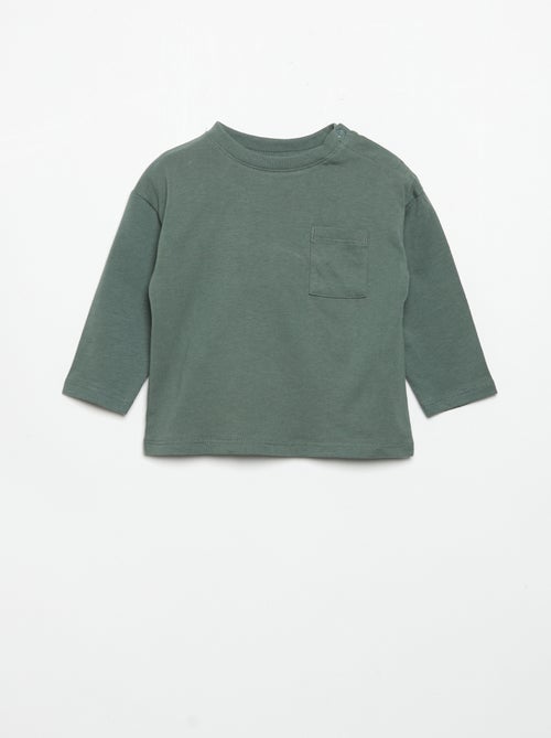 T-shirt manches longues et poche poitrine - Kiabi T-shirt manches longues et poche poitrine - Kiabi