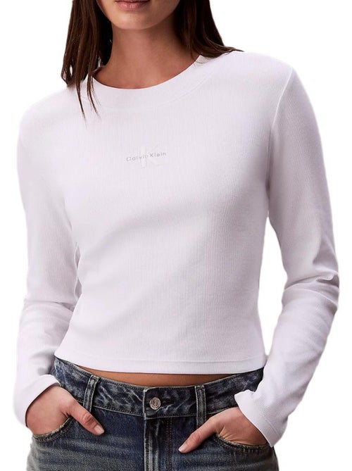T-Shirt Manches Longues Femme Calvin Klein Jeans - Kiabi T-Shirt Manches Longues Femme Calvin Klein Jeans - Kiabi