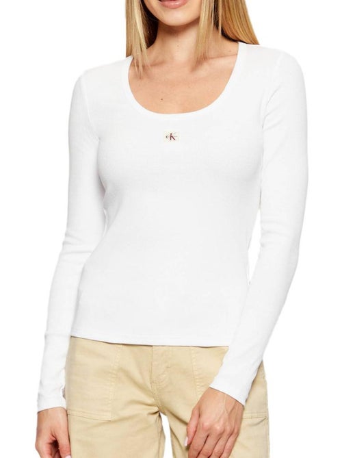 T-Shirt Manches Longues Femme Calvin Klein Jeans - Kiabi T-Shirt Manches Longues Femme Calvin Klein Jeans - Kiabi
