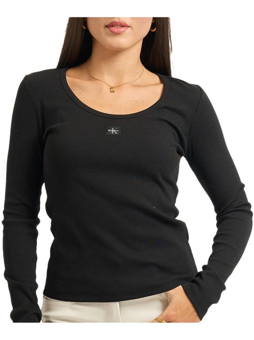 T-Shirt Manches Longues Femme Calvin Klein Jeans - Kiabi T-Shirt Manches Longues Femme Calvin Klein Jeans - Kiabi