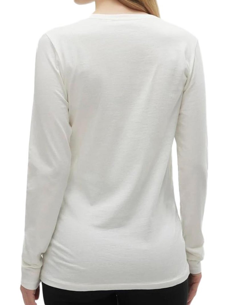 T-shirt Manches Longues Femme Mamalicious Beige - Kiabi