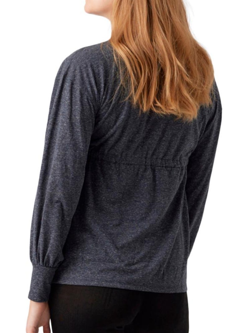 T-Shirt Manches longues Femme Mamalicious Bleu marine - Kiabi