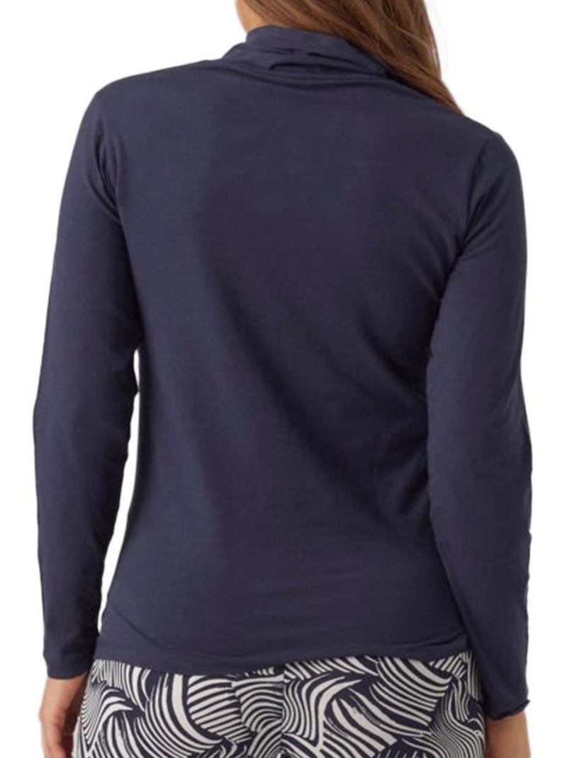 T-shirt Manches Longues Femme Mamalicious Bleu marine - Kiabi