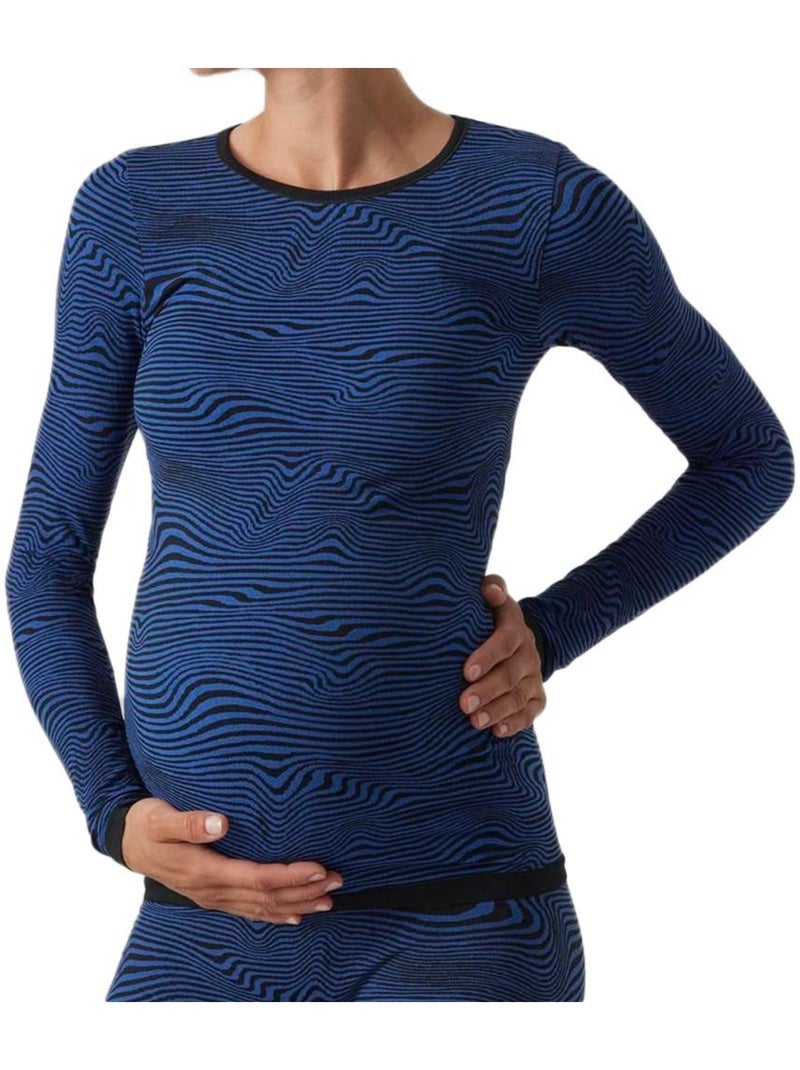 T-shirt Manches Longues Femme Mamalicious Noir - Kiabi
