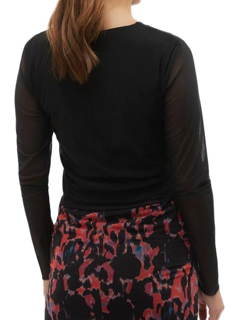 T-Shirt Manches Longues Femme Mamalicious Noir - Kiabi