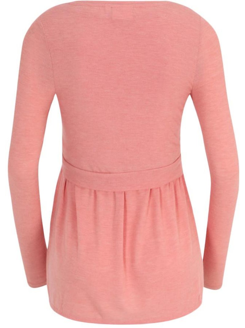 T-Shirt Manches Longues Femme Mamalicious Rose - Kiabi