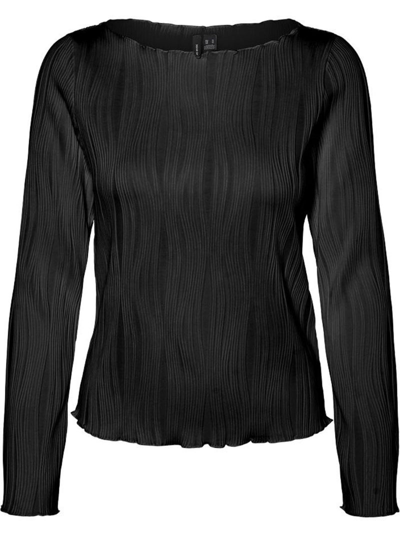 T-Shirt Manches Longues Femme Vero Moda Noir - Kiabi