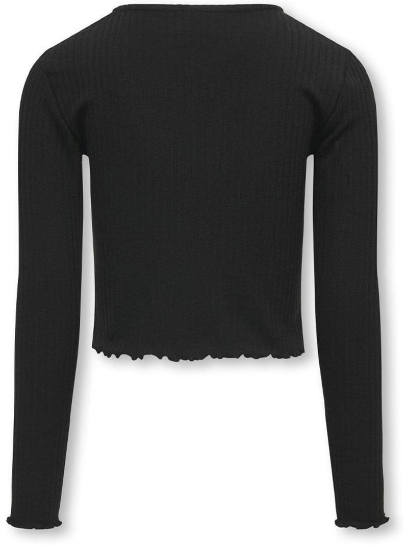 T-Shirt Manches Longues Fille Kids ONLY Noir - Kiabi