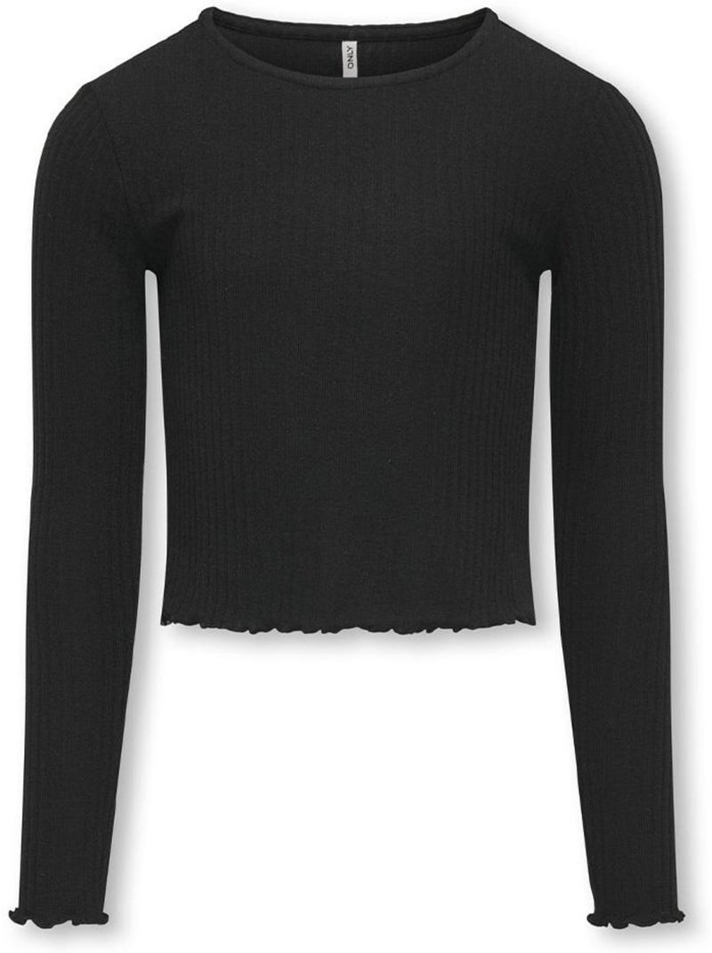 T-Shirt Manches Longues Fille Kids ONLY Noir - Kiabi