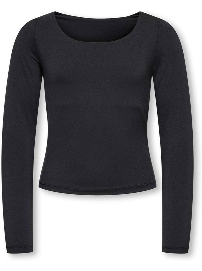T-Shirt Manches Longues Fille Kids ONLY Noir - Kiabi