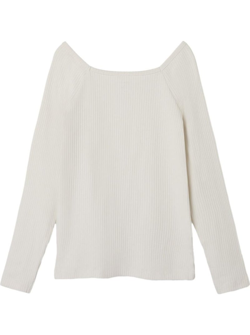 T-shirt Manches Longues Fille Name it Blanc - Kiabi