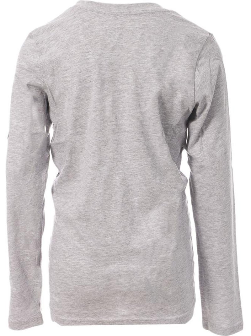 T-shirt Manches Longues Garçon BROOKLYN NETS Gris Noir - Kiabi