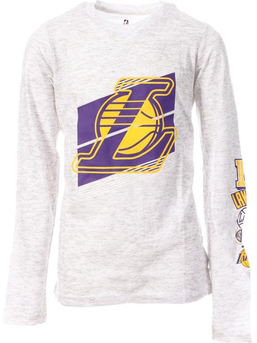T-shirt Manches Longues Garçon NBA Los Angeles Lakers - Kiabi