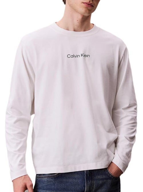 T-Shirt Manches Longues Homme Calvin Klein Jeans - Kiabi