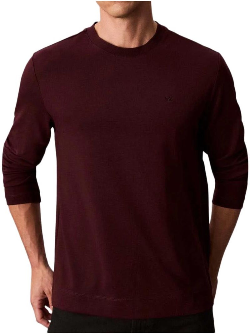 T-shirt Manches longues Homme Calvin Klein Jeans Marron cappuccino - Kiabi