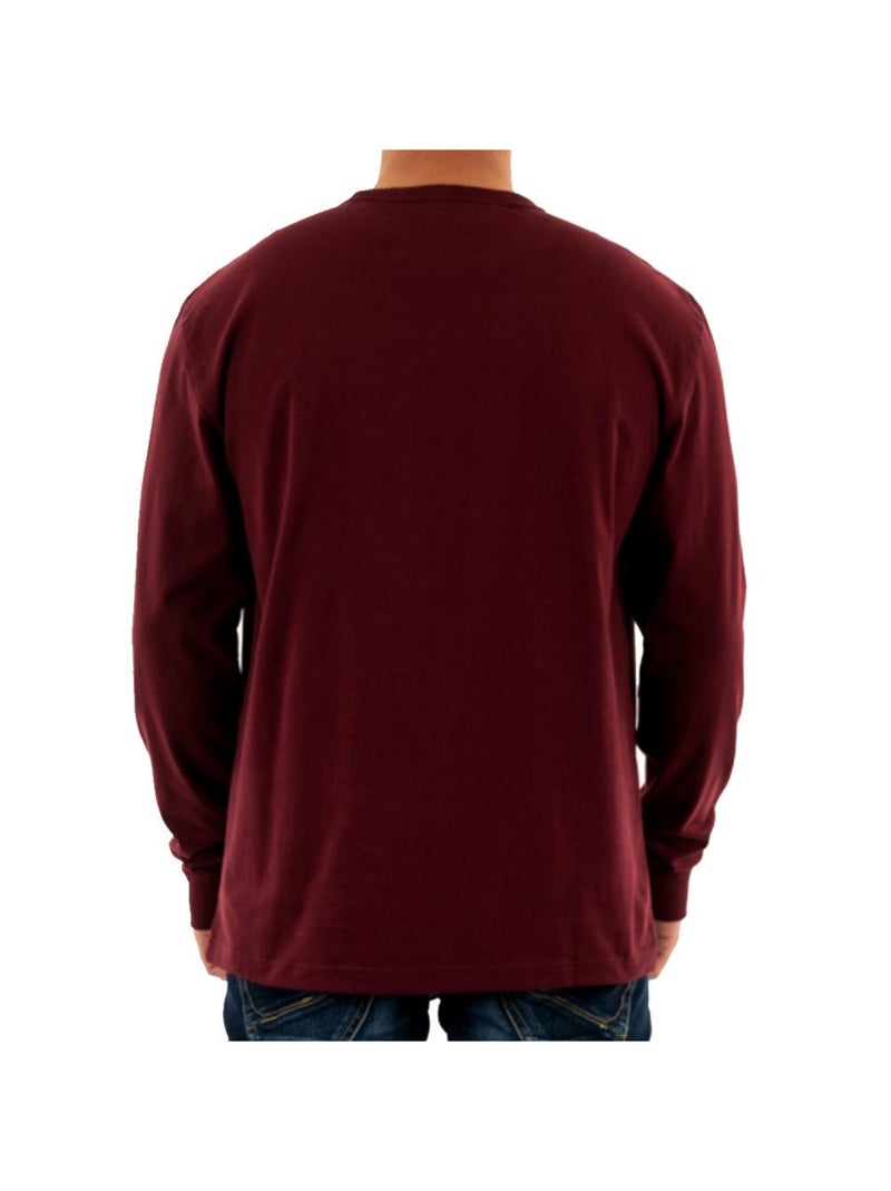 T-shirt Manches Longues Homme Tommy Hilfiger Bordeaux - Kiabi