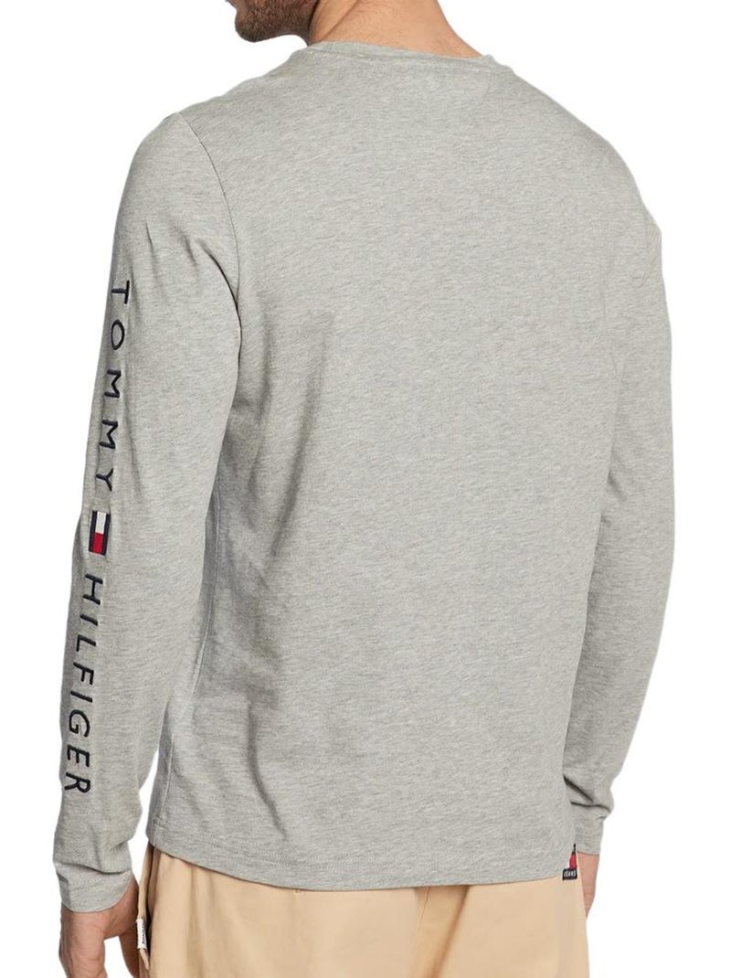 T-shirt Manches Longues Homme Tommy Hilfiger Gris Argenté - Kiabi