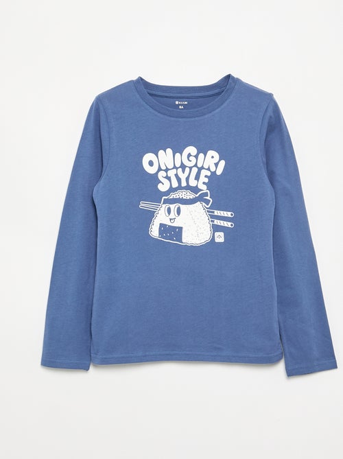 T-shirt manches longues imprimé - Kiabi