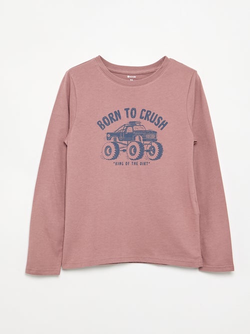 T-shirt manches longues imprimé - Kiabi