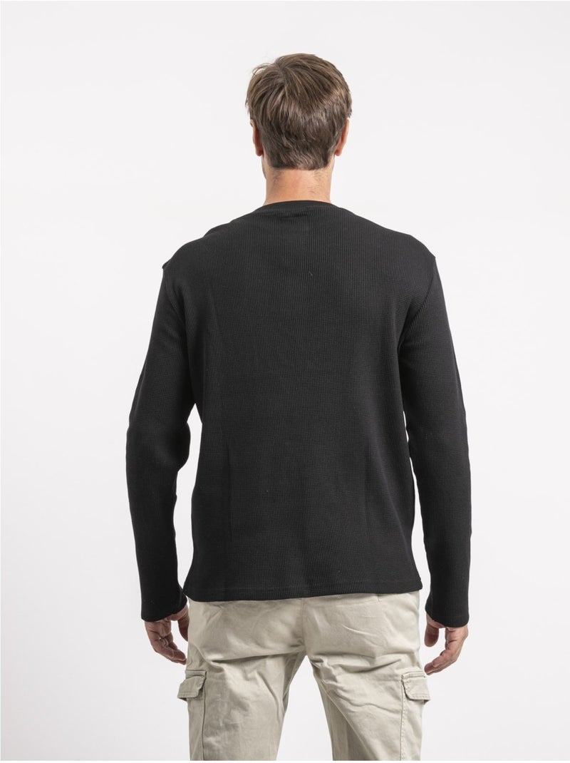 T-shirt manches longues jonen Noir - Kiabi