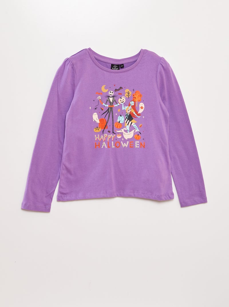 T-shirt manches longues 'L'étrange noël de monsieur jack' 'Disney' - Halloween Violet - Kiabi