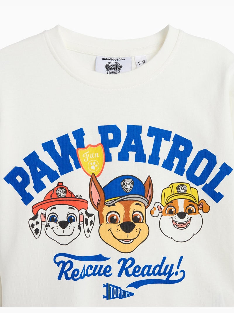 T-shirt manches longues Paw Patrol, MO Fashion Blanc - Kiabi