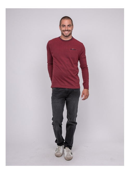T-shirt manches longues pur coton justoni - Kiabi