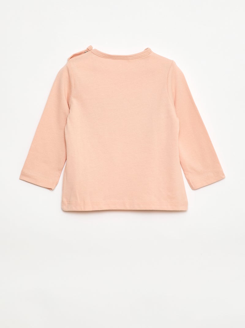 T-shirt manches longues 'Snoopy' Rose - Kiabi