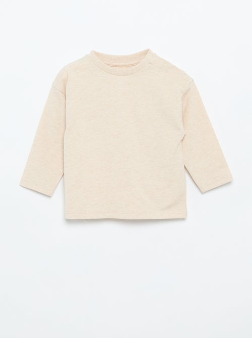 T-shirt manches longues uni - Kiabi