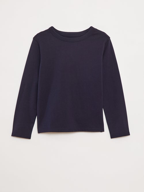 T-shirt manches longues uni - Kiabi