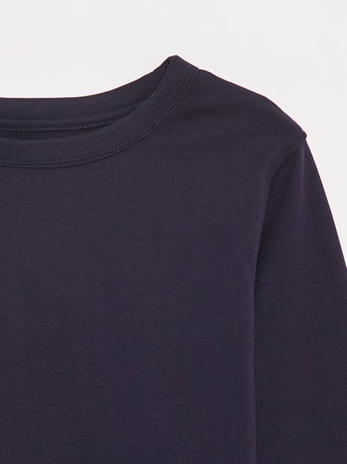 T-shirt manches longues uni - Kiabi