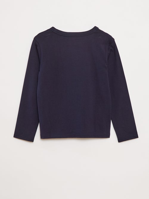 T-shirt manches longues uni - Kiabi