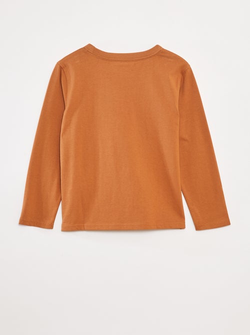 T-shirt manches longues uni - Kiabi