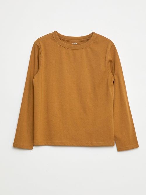 T-shirt manches longues uni - Kiabi