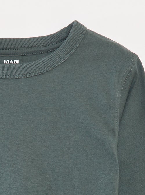 T-shirt manches longues uni - Kiabi