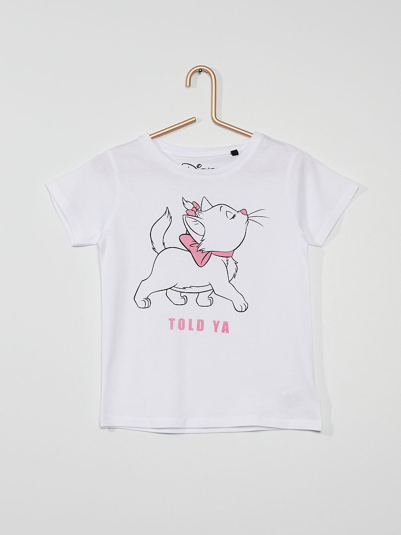 T-shirt 'Marie' 'Aristochats' 'Disney' blanc - Kiabi
