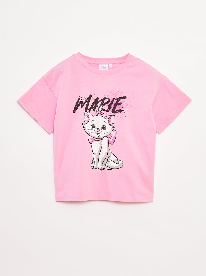 T-shirt 'Marie' 'Disney' manches courtes Rose - Kiabi
