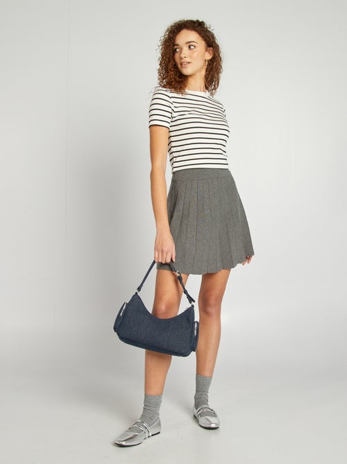 T-shirt marinière en coton stretch - Kiabi