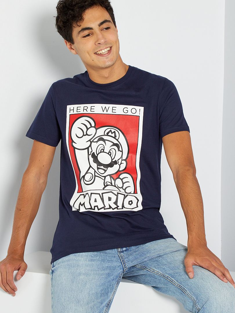 T-shirt 'Mario' bleu marine - Kiabi