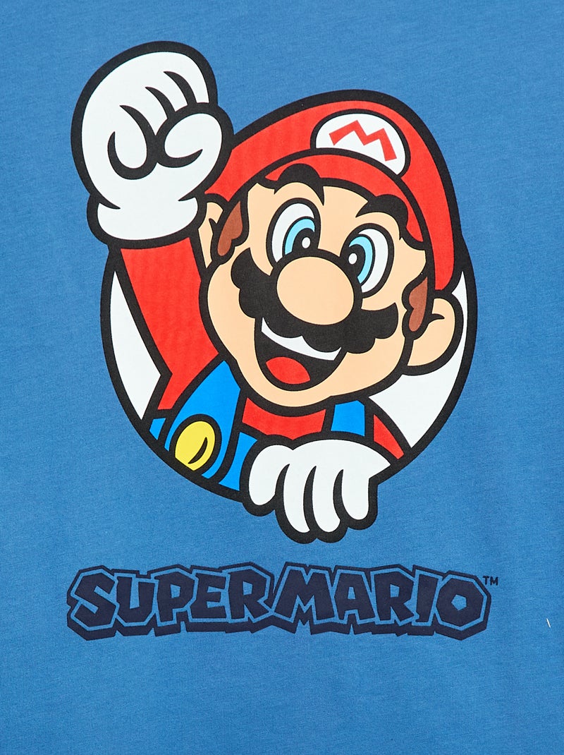 T-shirt 'Mario' en coton Bleu - Kiabi