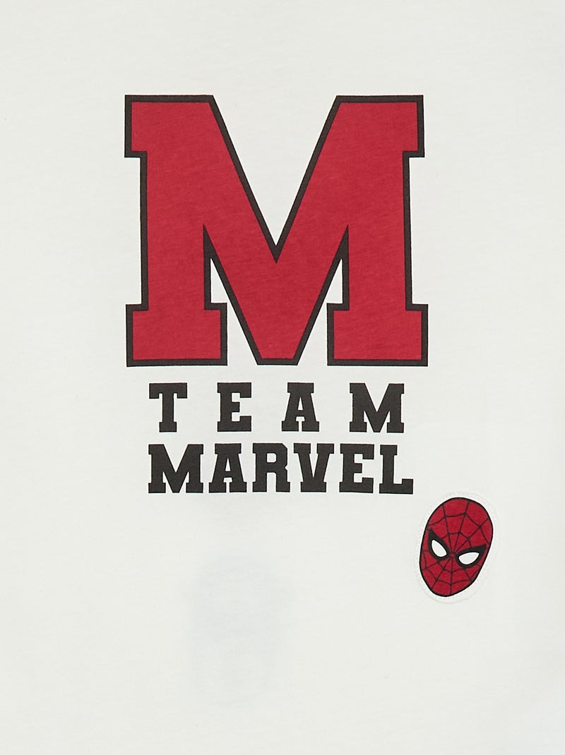 T-shirt 'Marvel' à manches longues Blanc - Kiabi